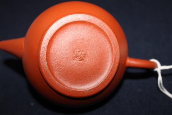 Two 20th century Yixing pottery teapots
